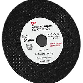 3M™ General Purpose 3" x 1/32" x 3/8" Cut-Off Wheel - 01987