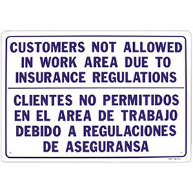 Office Signs – 20" x 15" Stop Restricted Area