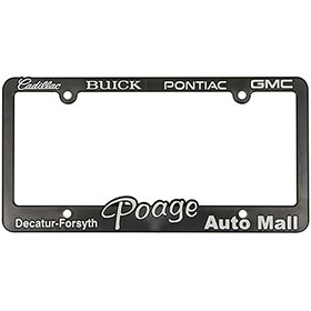 Raised Letter License Plate Frame - Black