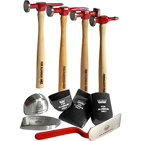 10-Piece Aluminum Hammer & Dolly Kit