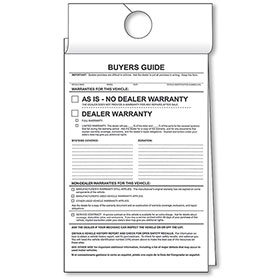 As-Is 2-Part Carbonless Hanging Buyers Guides