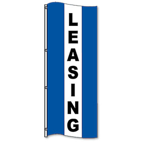 Bright Blue, White & Blue Drape Flags - Leasing