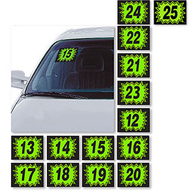 Explosion Car Year Stickers - Chartreuse & Black