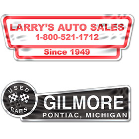 Reflective Standard Car Dealer Decals