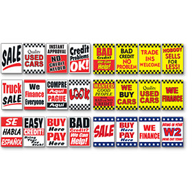 Jumbo Under the Hood Signs - Kit of 5