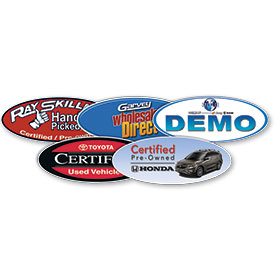 Custom Oval Slogan Stickers (5 1/2" x 14")