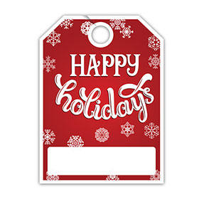 Happy Holidays Mirror Hang Tag - 8.5 x 11.5 In