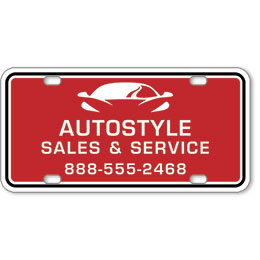 Vehicle Message Plates (6" x 12") Custom Template