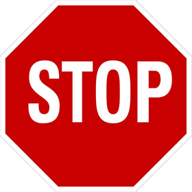 Plastic Stop Sign 18 x 18 in