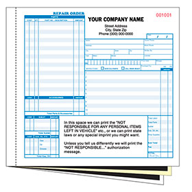 3-Part Carbon Compact Mechanical Repair Order Form (250)