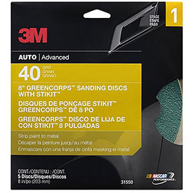 3M Green Corps 8" Stikit 40E Discs - 31550