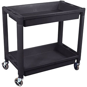 ATD Tools 2-Shelf Heavy-Duty Plastic Utility Cart