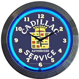 Neonetics GM Cadillac Service Neon Clock