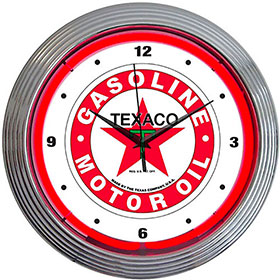 Neonetics Texaco Gasoline Neon Clock