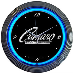 Neonetics GM Camaro Script Neon Clock (Chevy)