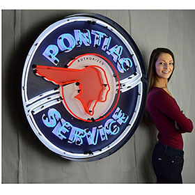 Neonetics Pontiac Service 36" Neon Sign in Metal Can - 9PONBK