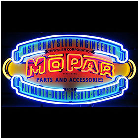 Neonetics Mopar Vintage Shield Neon Sign - 5MPRVS