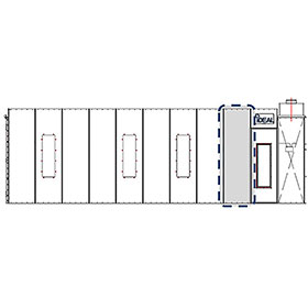 30" 'Solid' Extension Panel Kit for iDEAL Cross Flow Paint Booth