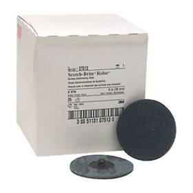 3M™ Scotch-Brite Roloc Surface Conditioning Disc Blue, 3", Very Fine, 25/box 07513