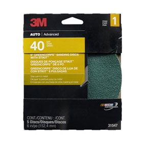 3M 6" Green Corps Stikit Disc 36E, 5/box - 31548