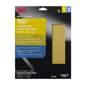 3M Sandpaper, 180 grit - 32545