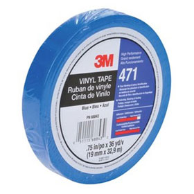 3M Vinyl Tape 471 Blue 1/2" x 36 yd