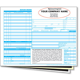 Custom Imprinted Mechanical Repair Orders