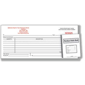 Custom Imprinted Purchase Order Book