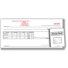 Custom Imprinted Receipt Book