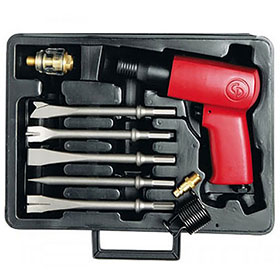 Chicago Pneumatic .401" Pistol Grip Air Hammer Kit, Round Shank - CP7111K