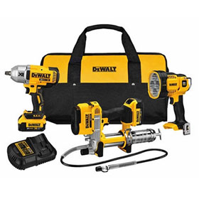 DeWalt 20V Impact Wrench, Grease Gun Combo Kit - DCK397HM2