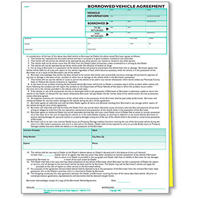 Borrowed Vehicle Agreements