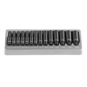 Grey Pneumatic 14 Pc 1/4" Surface Drive Deep Metric Impact Set, 6pt - 9714MD