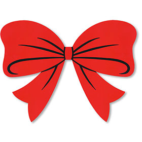 Holiday Bow Windshield Sticker