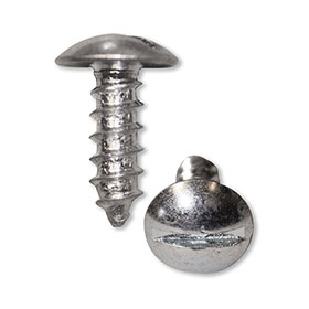 License Plate Silver Pan Head Screws