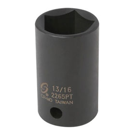 Sunex Tools 1/2" Drive 5 Point 13/16" Impact Socket - 2265PT